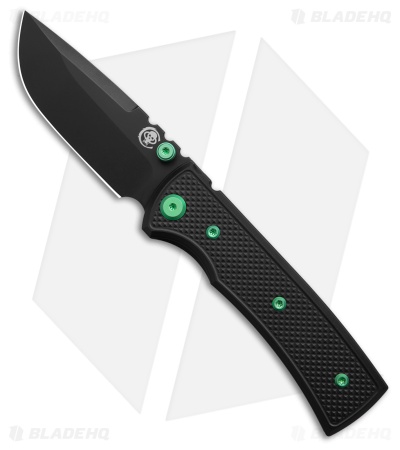 Chaves Redencion Street Blue Label DP Knife PVD Knurled Al/Green Ti (3.25" PVD)