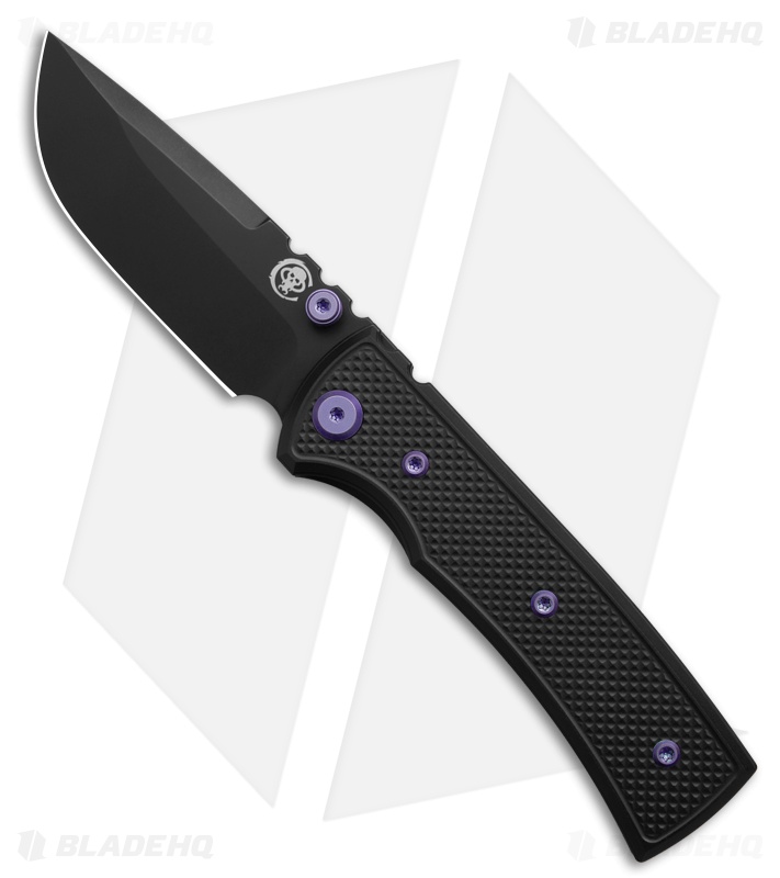 Chaves Redencion Street Blue Label DP Knife PVD Knurled Al/Purple Ti (3.25" PVD)