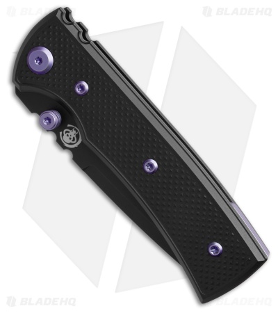 Chaves Redencion Street Blue Label DP Knife PVD Knurled Al/Purple Ti (3.25" PVD)