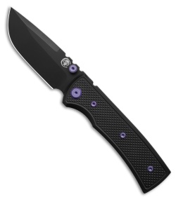 Chaves Redencion Street Blue Label DP Knife PVD Knurled Al/Purple Ti (3.25" PVD)
