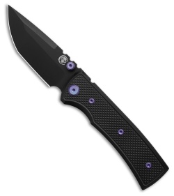 Chaves Redencion Street Blue Label Tanto Knife PVD Knurled/Purple Ti (3.25" PVD)
