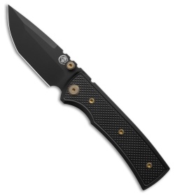 Chaves Redencion Street Blue Label Tanto Knife Knurled Al/Bronze Ti (3.25" PVD)