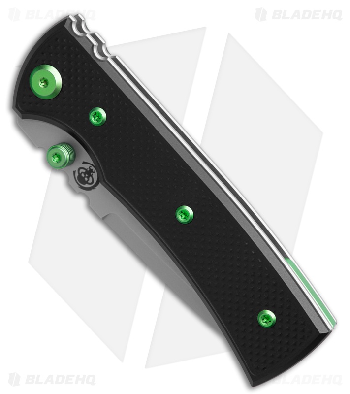 Chaves Redencion Street Blue Label Tanto Knife Knurled Al/Green Ti (3.25" SW)