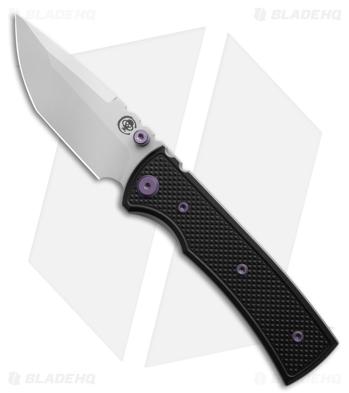 Chaves Redencion Street Blue Label Tanto Knife Knurled Al/PurpleTi (3.25" SW)