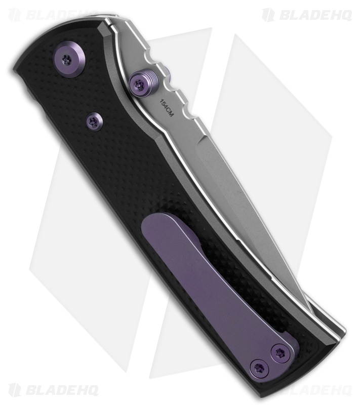 Chaves Redencion Street Blue Label Tanto Knife Knurled Al/PurpleTi (3.25" SW)