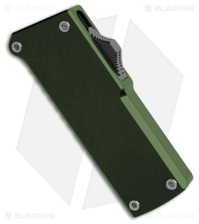 Chaves Handy Utility Blade (CHUB) OTF Knife Green Cross-Hatch Al (1" Utility)