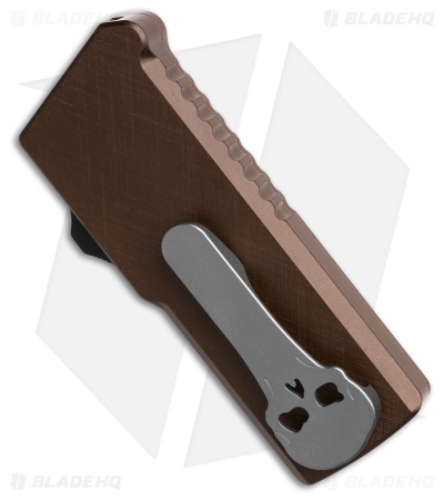 Chaves Handy Utility Blade (CHUB) OTF Knife Brown Aluminum (1" Utility)