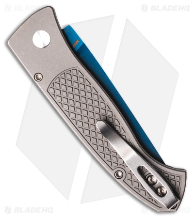 Pro-Tech Brend Automatic Knife Blasted/Tumbled 17-4 Steel Texture(3.1" Sapphire)