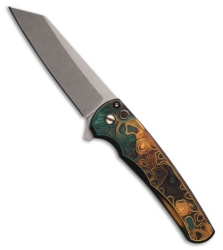 Pro-Tech Malibu Flipper Knife Ship Wreck Topography (3.3" Stonewashed)