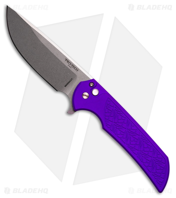 Pro-Tech Mordax MagnaCut Button Lock Knife Nexus Purple Al (3.5" SW)