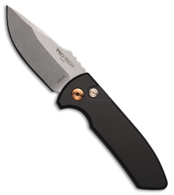 Pro-Tech Pro-Tech SBR Automatic Knife Black Aluminum (2.6" Stonewashed/Satin) - $220.00 at Blade HQ