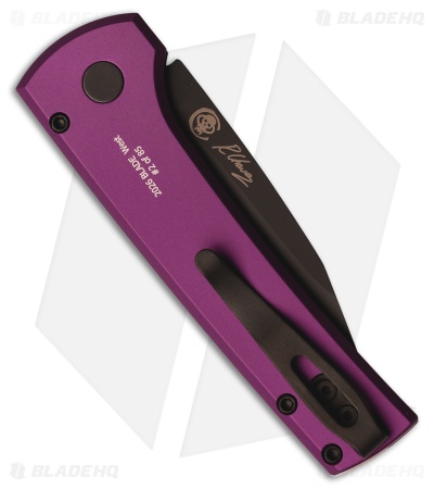Pro-Tech Chaves Scapegoat Compact Auto Knife Solid Purple Al (3.2" DLC MagnaMax)