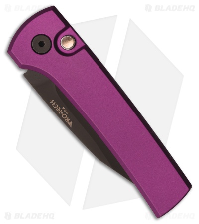 Pro-Tech Chaves Scapegoat Compact Auto Knife Solid Purple Al (3.2" DLC MagnaMax)