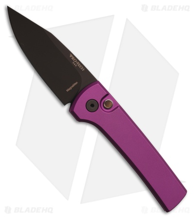 Pro-Tech Chaves Scapegoat Compact Auto Knife Solid Purple Al (3.2" DLC MagnaMax)