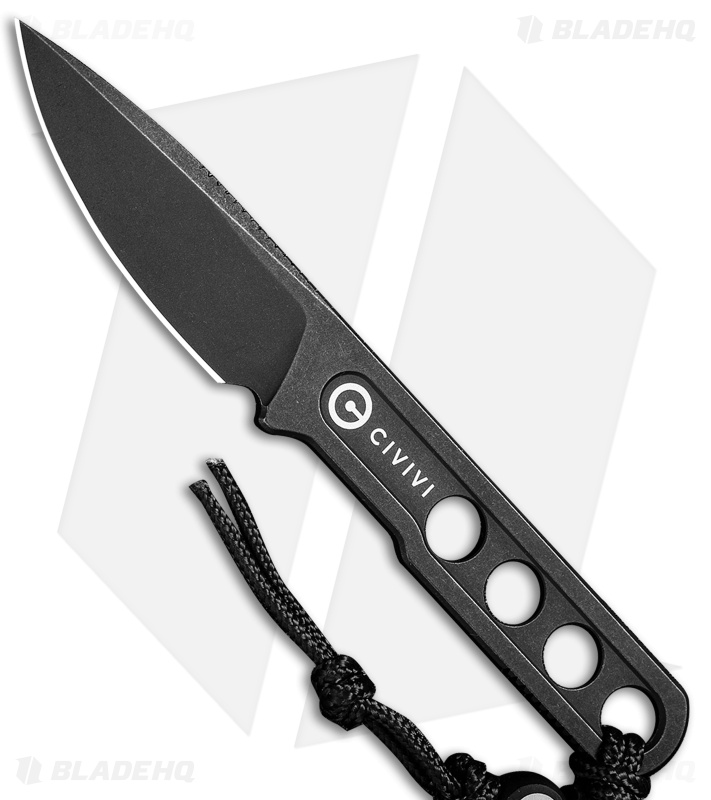 CIVIVI Circulus Fixed Blade Neck Knife  (2" Black Stonewash) C22012-1
