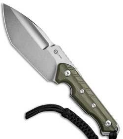 CIVIVI Maxwell Fixed Blade Knife OD Green G-10 (4.74" Stonewash) C21040-2