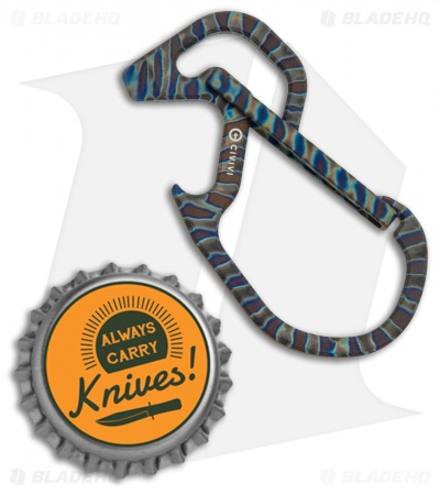 CIVIVI Click Flamed Titanium Carabiner Keychain Multi-Tool