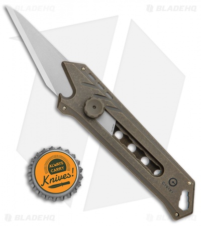 CIVIVI Mandate Bronze Titanium Utility Knife (9Cr18MoV + Damascus)