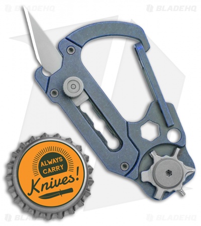 CIVIVI Polymorph Carabiner Multi-Tool Blue Titanium (2.8")