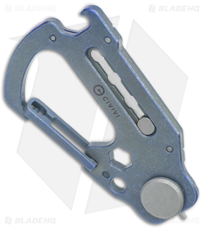 CIVIVI Polymorph Carabiner Multi-Tool Blue Titanium (2.8")