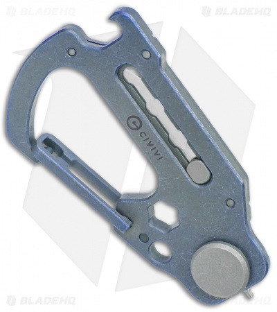 CIVIVI Polymorph Carabiner Multi-Tool Blue Titanium (2.8")