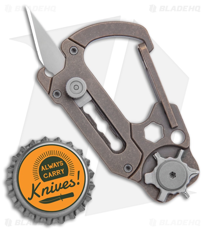 CIVIVI Polymorph Carabiner Multi-Tool Bronze Titanium (2.8")