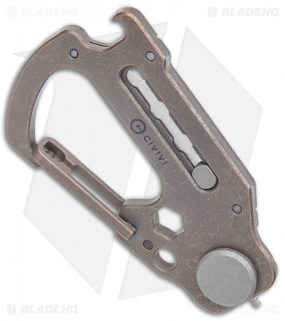 CIVIVI Polymorph Carabiner Multi-Tool Bronze Titanium (2.8")