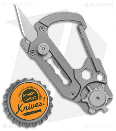CIVIVI Polymorph Carabiner Multi-Tool Gray Titanium (2.8")
