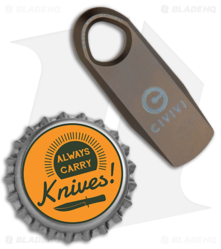 CIVIVI Ti-Bar Pry Bar Champagne Titanium (1.7" Satin) C21030-3