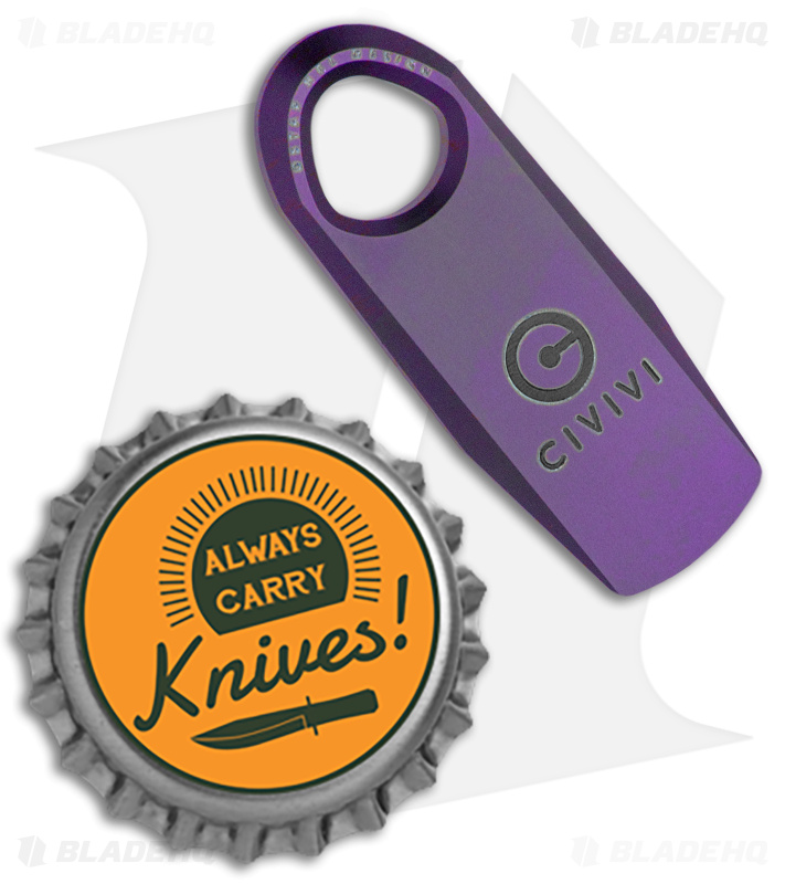 CIVIVI Ti-Bar Pry Bar Purple Titanium (1.7" Satin) C21030-2