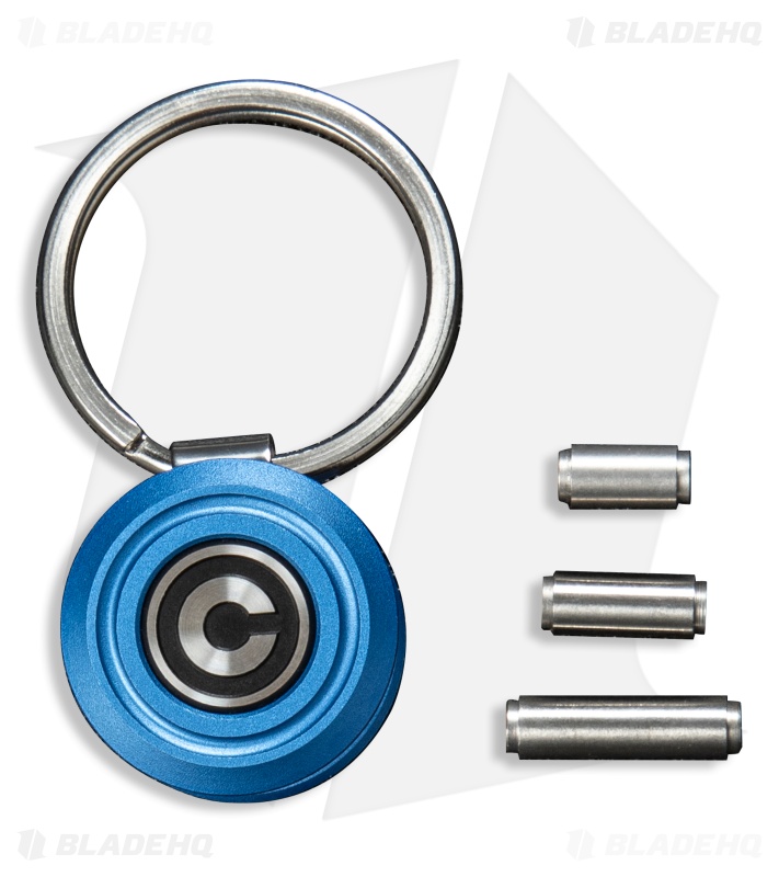 CIVIVI Key Coin Pocket Key Organizer Blue Aluminum (1" Plain Key Ring)