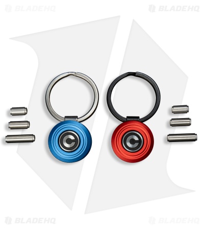 CIVIVI Key Coin Pocket Key Organizer Set Red + Blue Aluminum (1" Key Ring)