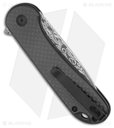 CIVIVI Elementum II Button Lock Knife Carbon Fiber (2.96" Damascus) C18062PB-DS1
