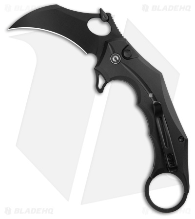 CIVIVI Incisor II Karambit Button Lock Knife Black Alum (2.02" Black) C16016B-1