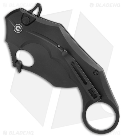 CIVIVI Incisor II Karambit Button Lock Knife Black Alum (2.02" Black) C16016B-1
