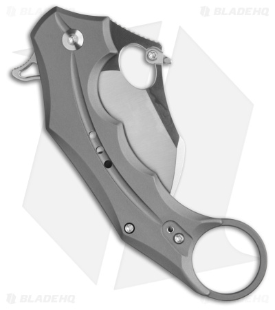 CIVIVI Incisor II Karambit Button Lock Knife Gray Alum (2.02" Satin) C16016B-3