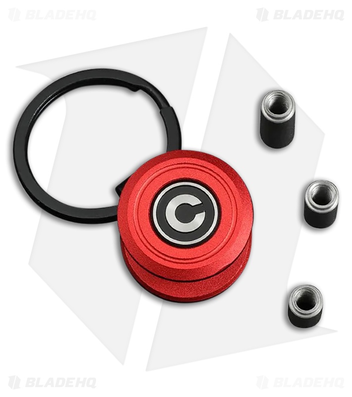 CIVIVI Key Coin Pocket Key Organizer Red G-10 (1" Black Key Ring)