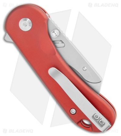 CIVIVI Elementum Utility Button Lock Knife Burgundy Aluminum (2.5" Satin)