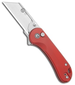 CIVIVI Elementum Utility Button Lock Knife Burgundy Aluminum (2.5" Satin)