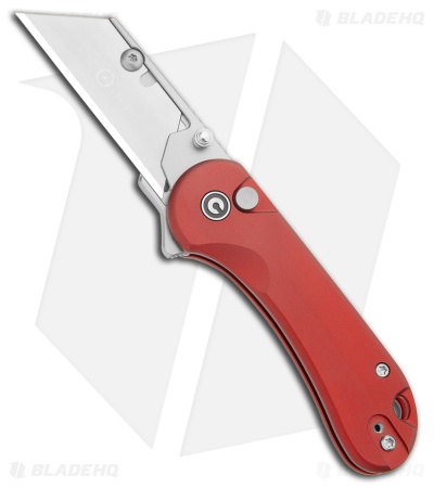 CIVIVI Elementum Utility Button Lock Knife Burgundy Aluminum (2.5" Satin)