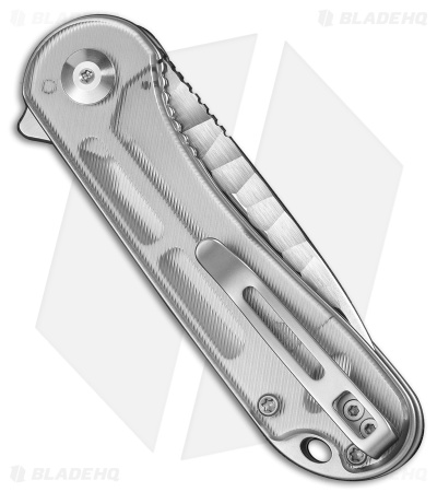 CIVIVI Elementum Liner Lock Knife Polished Clear Lexan (3" Satin Rock Grind)