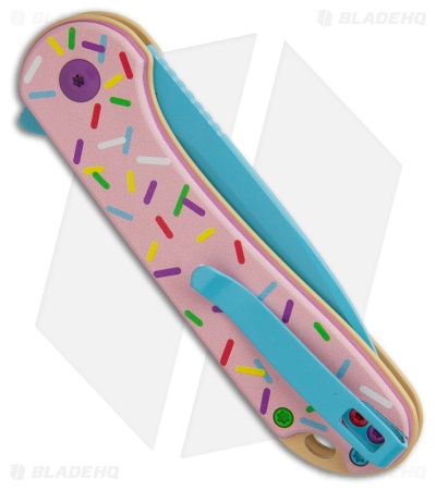CIVIVI Dessert Warrior® Elementum II Button Lock Knife Pink G10 (2.9") Donut