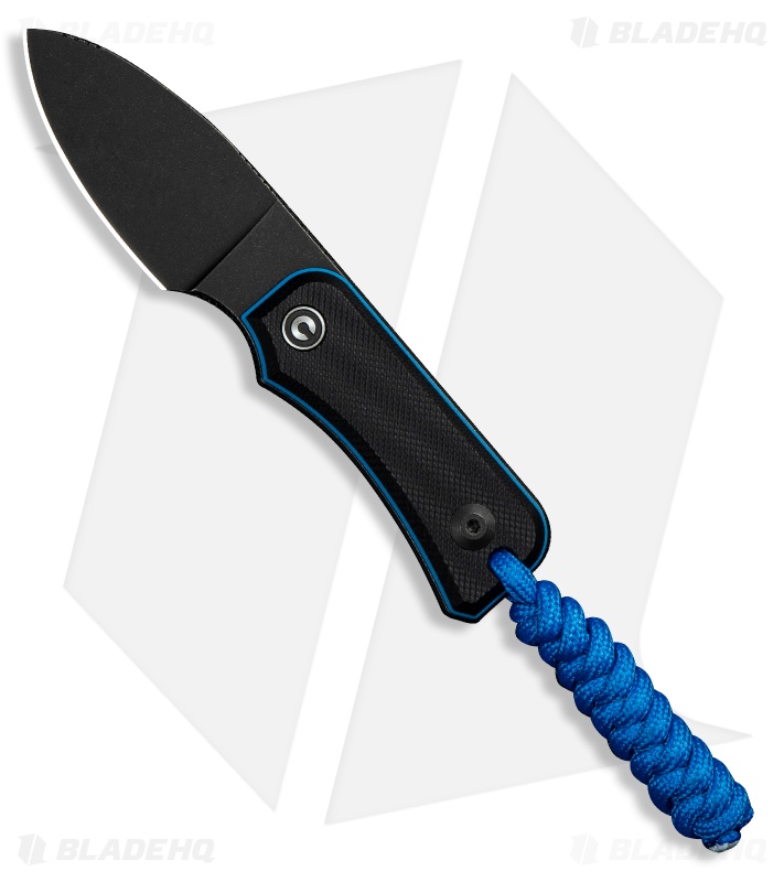CIVIVI Baby Banter Fixed Blade Knife Black/Blue G-10 (2.4" Black SW) C23045-1