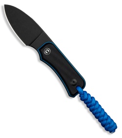 CIVIVI Baby Banter Fixed Blade Knife Black/Blue G-10 (2.4" Black SW) C23045-1