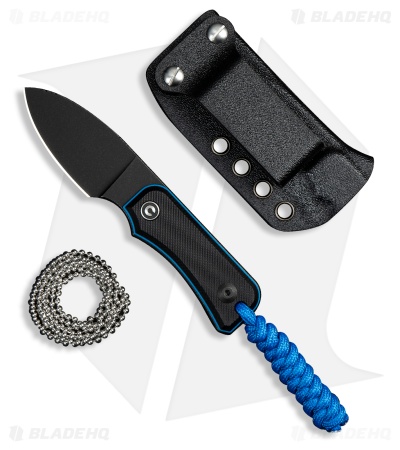 CIVIVI Baby Banter Fixed Blade Knife Black/Blue G-10 (2.4" Black SW) C23045-1