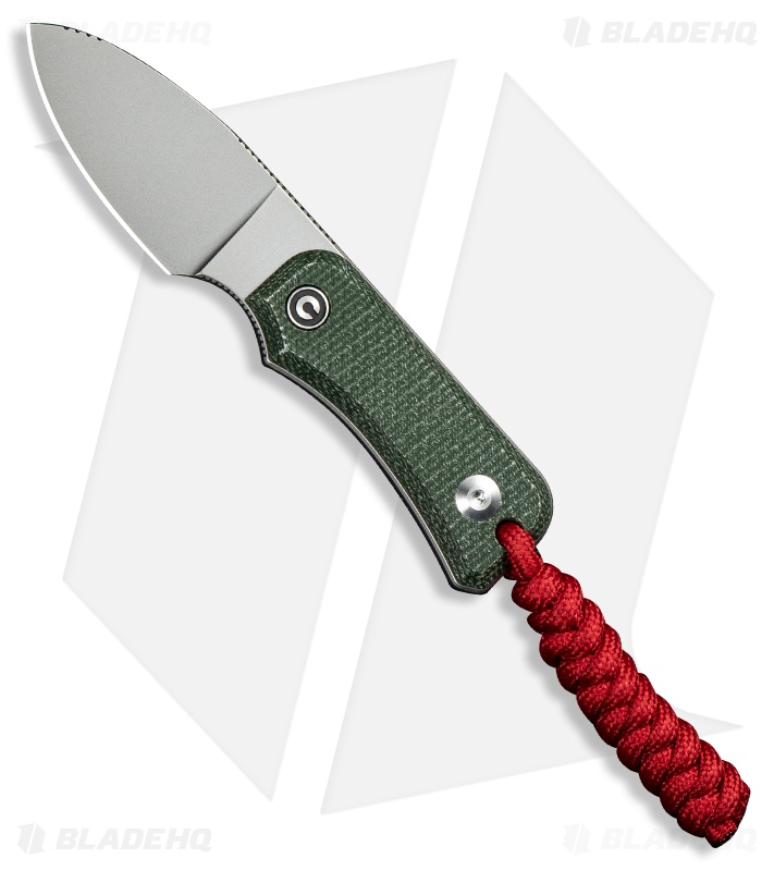 CIVIVI Baby Banter Fixed Blade Knife Green Canvas Micarta (2.4" SW) C23045-2