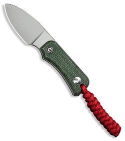 CIVIVI Baby Banter Fixed Blade Knife Green Canvas Micarta (2.4" SW) C23045-2