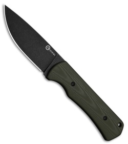 CIVIVI Jencks Fixed Blade Knife OD Green G-10 (3.5" Black SW 14C28N)
