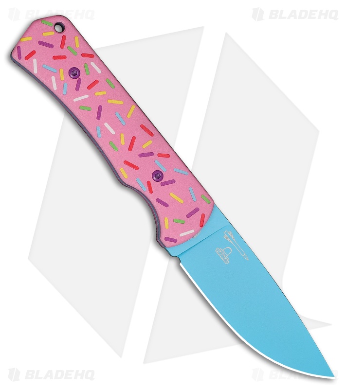 CIVIVI Jencks Dessert Warrior Fixed Blade Knife Pink G-10 (3.5" Blue)