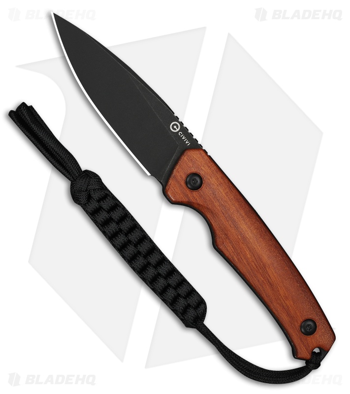 CIVIVI Altus Fixed Blade Knife Guibourtia Wood (3" Black SW)